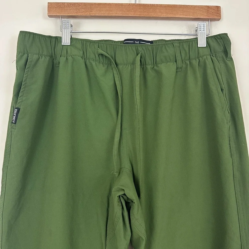 Coalatree Trailhead Adventure Pants Regular Green Ripstop Drawstring Mens L